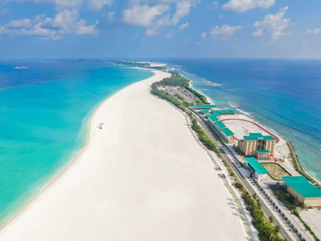 Aerial View of Private Atoll